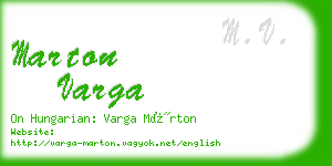 marton varga business card